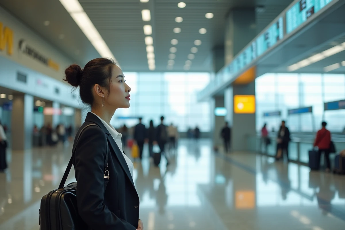 Jeune femme asiatique à l