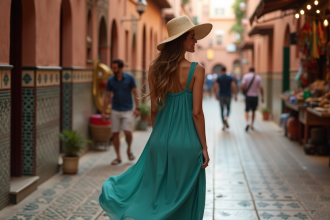 Jeune femme marocaine dans la médina de Marrakech