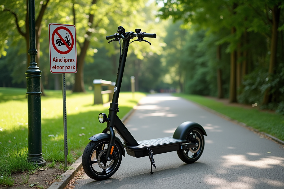 Scooter électrique garé près d